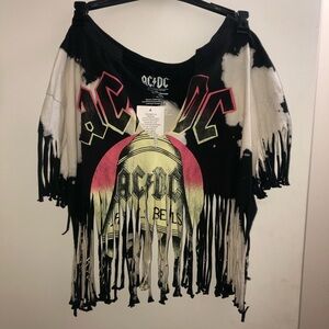 AC/DC Fringe Crop Top